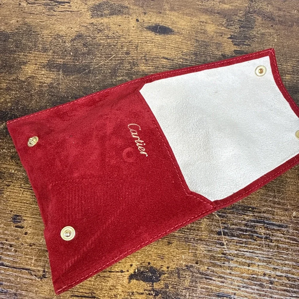 Cartier Red Velvet Service Watch Pouch w/ Pillow – Authentic Service Case – EUC